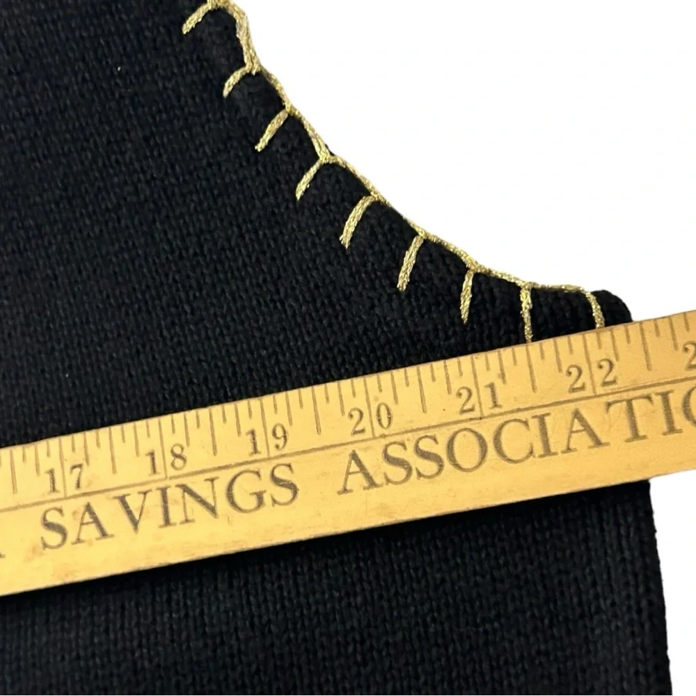 Vintage Patchwork Style Knit Christmas‎ Cardigan Sweater Vest - Women's Size 1X - Picture 11 of 12